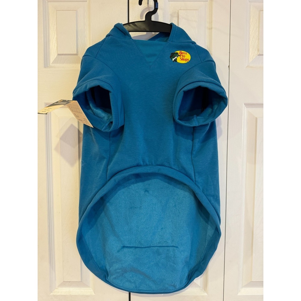 NEW Bass Pro Shops Blue Dog Hoodie Outfit Short Sleeves‎ Cozy Size XL